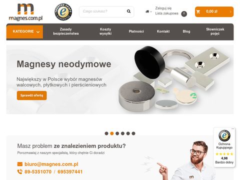 Magnes.com.pl neodymowe, zabawki magnetyczne