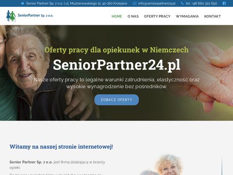 Seniorpartner24.pl - oferty pracy dla opiekunek