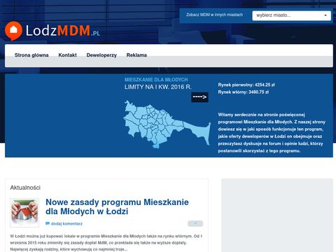 Lodzmdm.pl program mieszkanie dla młodych
