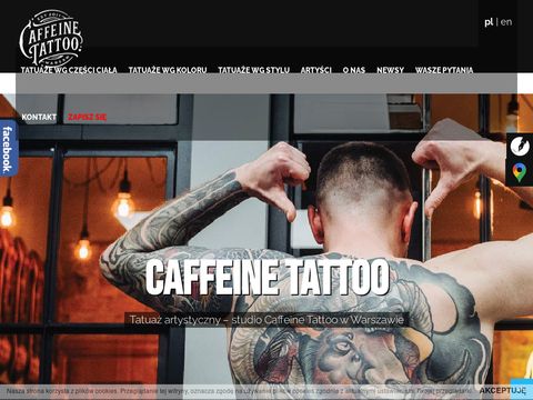Caffeine Tattoo - tatuaż napis