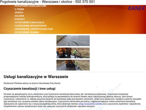 Kanex czyszczenie wpustów Warszawa