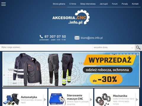 Akcesoria.cnc.info.pl - sterowanie maszyn