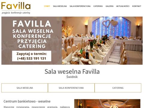 Favilla - sala weselna, catering, konferencje