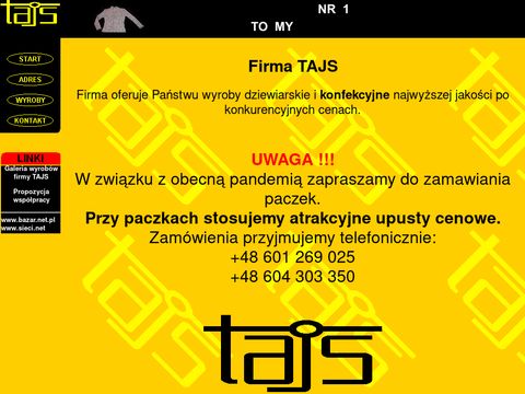 Tajs.pl - najlepsze wyroby dziewiarskie