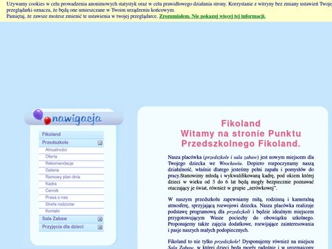 Fikoland.edu.pl - przedszkole i sala zabaw