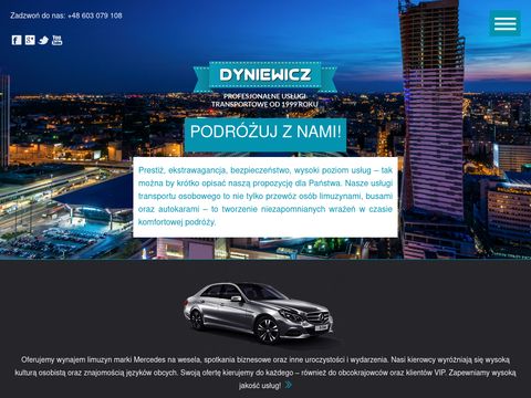 Dyniewicz.com.pl wynajem limuzyn w Warszawie