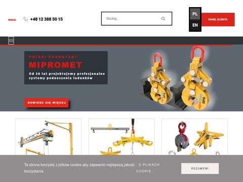 Mipromet.pl systemy podnoszenia ładunków