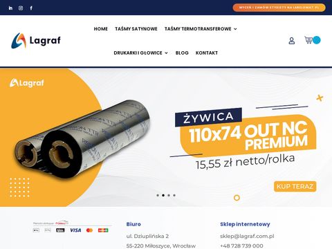 Sklep.lagraf.com.pl czarna taśma termotransferowa