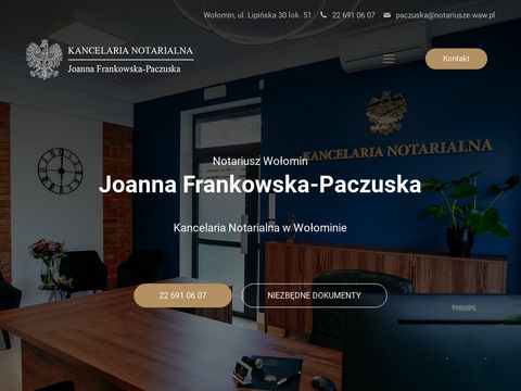 Frankowska-paczuska.pl - notariusz Wołomin