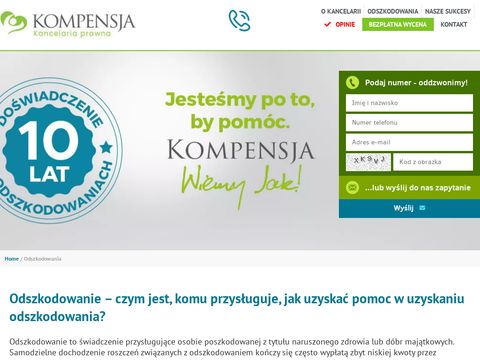 Kompensja.pl najwyższe odszkodowania za wypadek