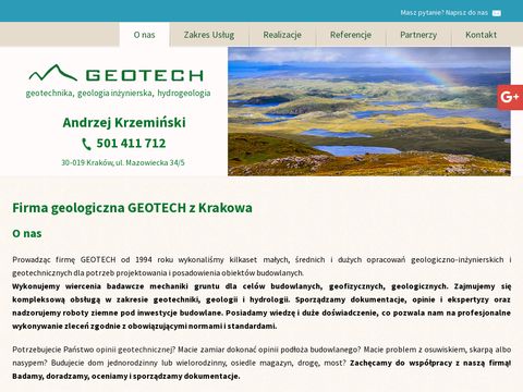 Geotech firmy geologiczne kraków