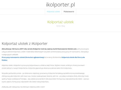 Ikolporter.pl kolportaż i plakatowanie - agencja