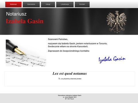Gasin.pl Kancelaria notarialna - Izabela Gasin