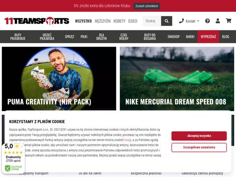 11teamsports.pl - sprzęt piłkarski i sportowy
