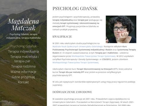 Magdalenamatczak.pl - psycholog, terapia Gdańsk