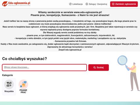 Edu-ogloszenia.pl pisanie prac