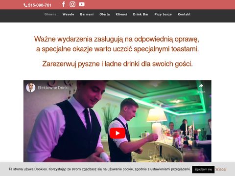 Weselnydrinkbar.pl pokazy barmańskie na wesele