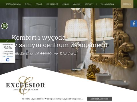 Excelsior.com.pl pokoje centrum Zakopanego