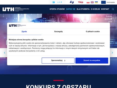 Uth.edu.pl uczelnia techniczno-handlowa