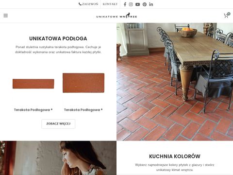 Unikatowewnetrze.pl - płytki z cegły na podłogę