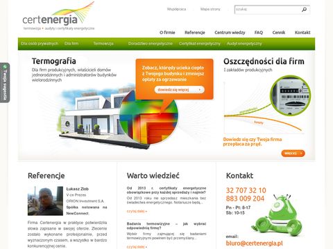 Certenergia.pl certyfikaty energetyczne