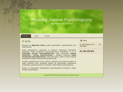 Psycholog-opole.pl Prywatny Gabinet Psychologiczny