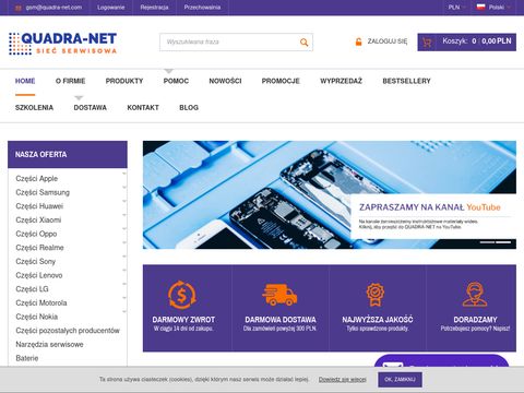 Gsm.quadra-net.pl - części do smartfonów