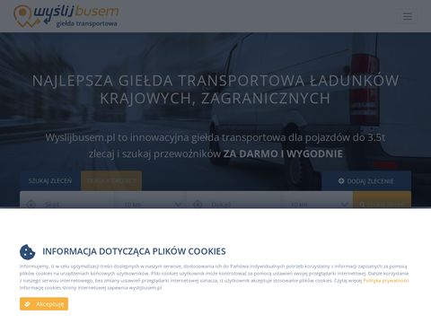 Giełda ładunków do 3,5 ton - wyslijbusem.pl