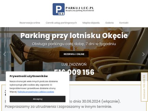 Parkujlec.pl - parking przy lotnisku Okęcie