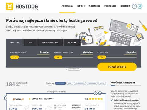 Hostdog.pl - znajdź tani hosting www
