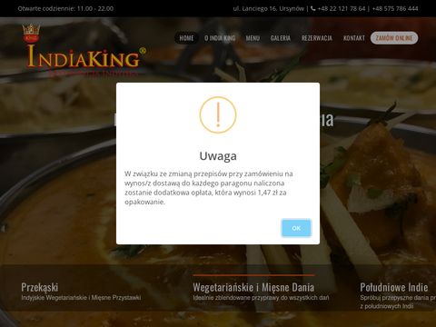Indiaking.pl - dobra restauracja indyjska