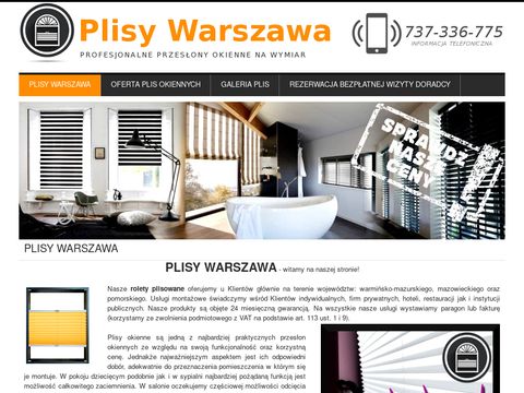 Plisy-warszawa.pl - rolety plisowane na wymiar