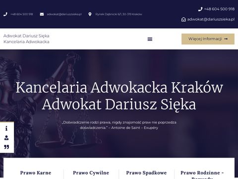 Dariuszsieka.pl - kancelaria adwokacka Kraków