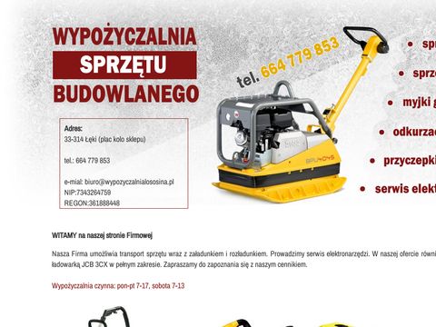 Wypozyczalnialososina.pl sprzętu budowlanego