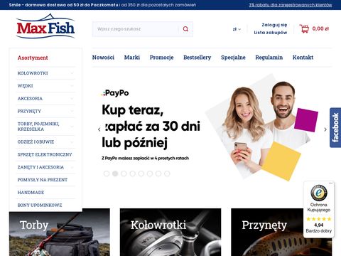 Max-fish.pl - sklep online ze sprzętem wędkarskim