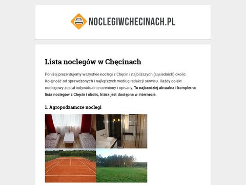Nclegi - noclegiwchecinach.pl