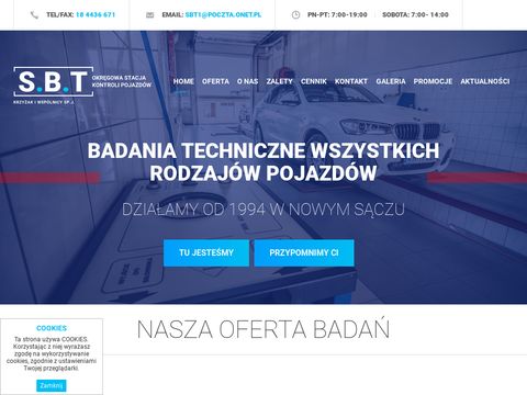 Sbt-nowysacz.pl stacja kontroli pojazdów