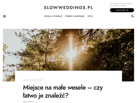 Slowweddings.pl małe przyjęcie weselne