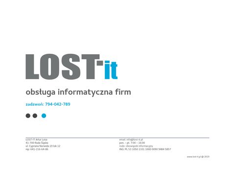 LOST-IT obsługa informatyczna firm, strony www, serwis komputerowy