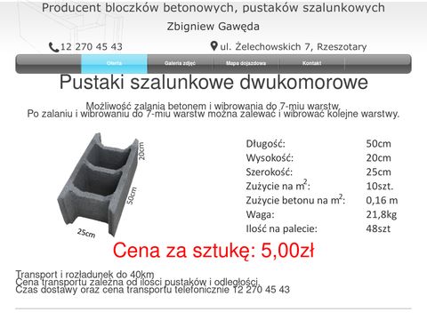 Zbigniew Gawęda bloczki betonowe
