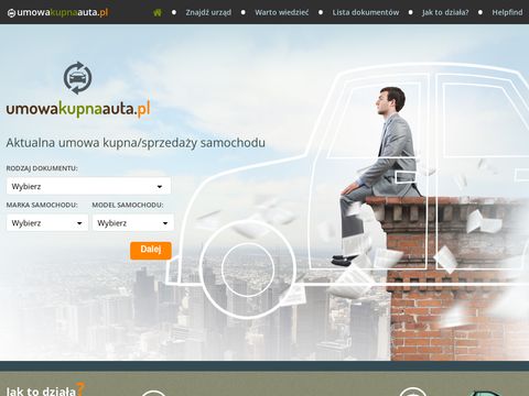 Umowakupnaauta.pl kupno samochodu - dokumenty
