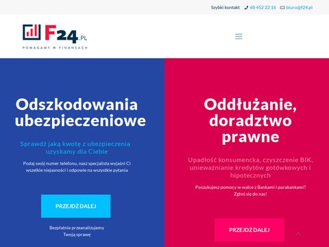 F24.pl odszkodowania ubezpieczeniowe, kredyty