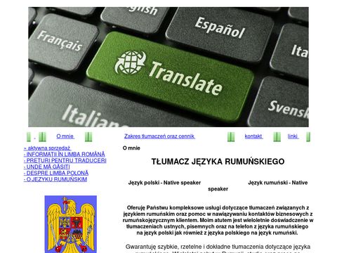 Rumunia.entro.pl tłumacz język rumuński