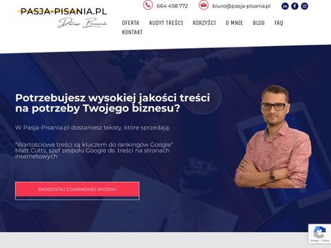 Pasja-pisania.pl - profesjonalne teksty