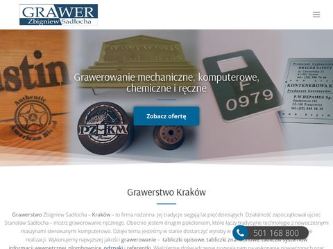 Grawerstwo.krakow.pl - Zbigniew Sadłocha