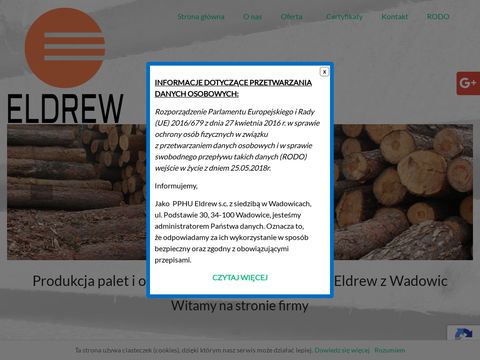 Eldrewpalety.pl produkcja opakowań drewnianych