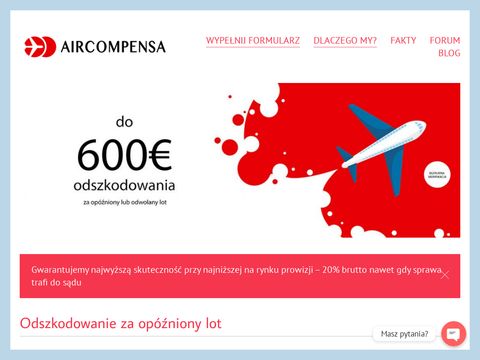 AirCompensa.com - odszkodowanie za opóźniony lot