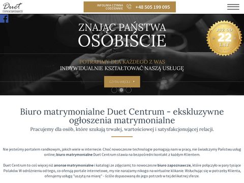 Duetcentrum.pl - oferty matrymonialne