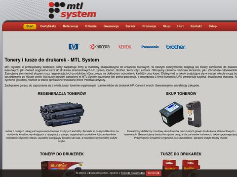 Tusze, tonery - skup i sprzedaż - MTL System