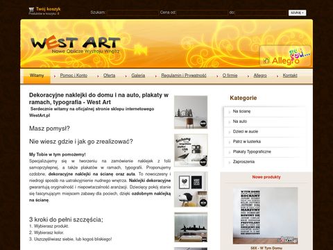 Westart.pl naklejki dekoracyjne na ścianę